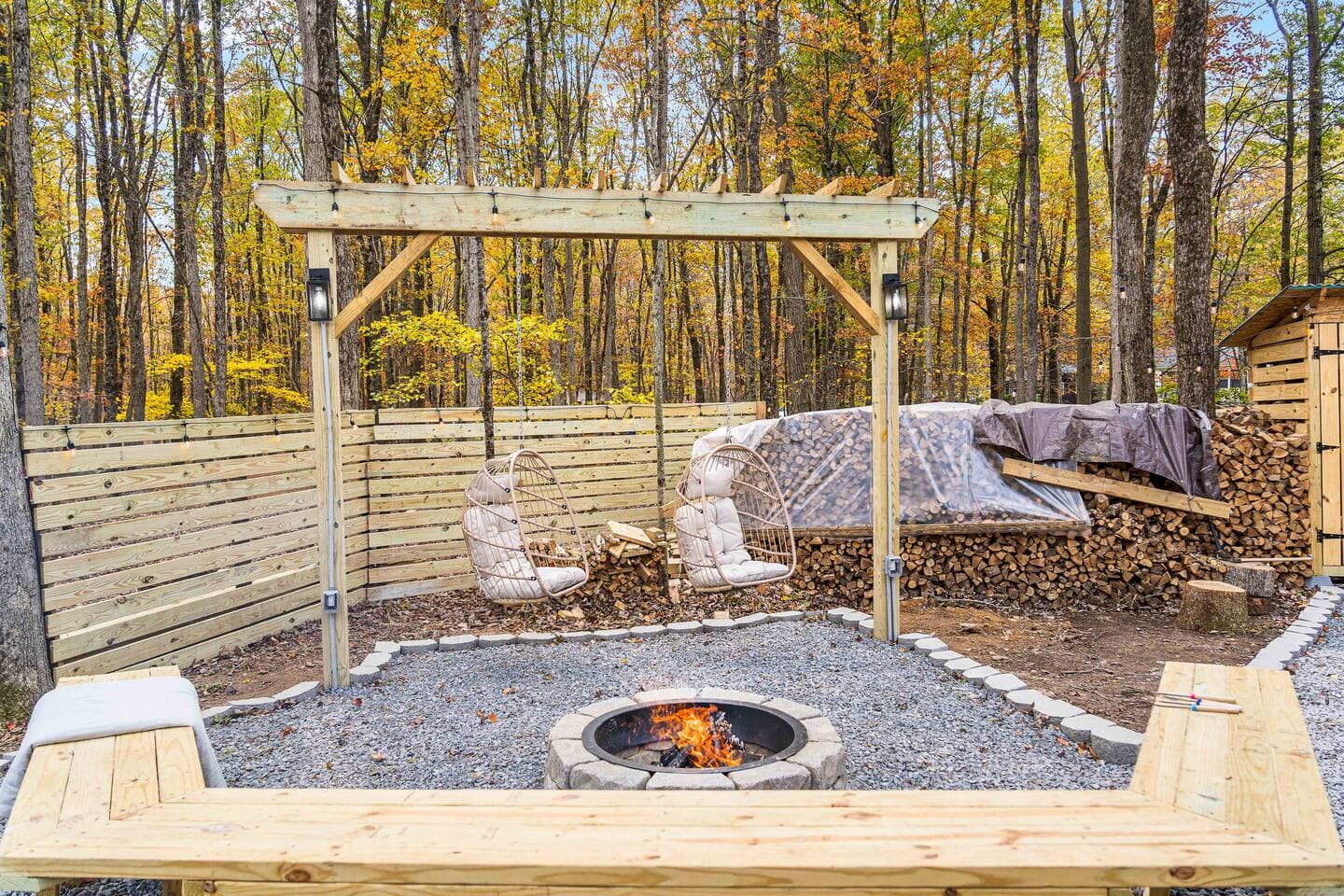 Woodland Cabin w/ Hot Tub, Game Room & Outdoor TV