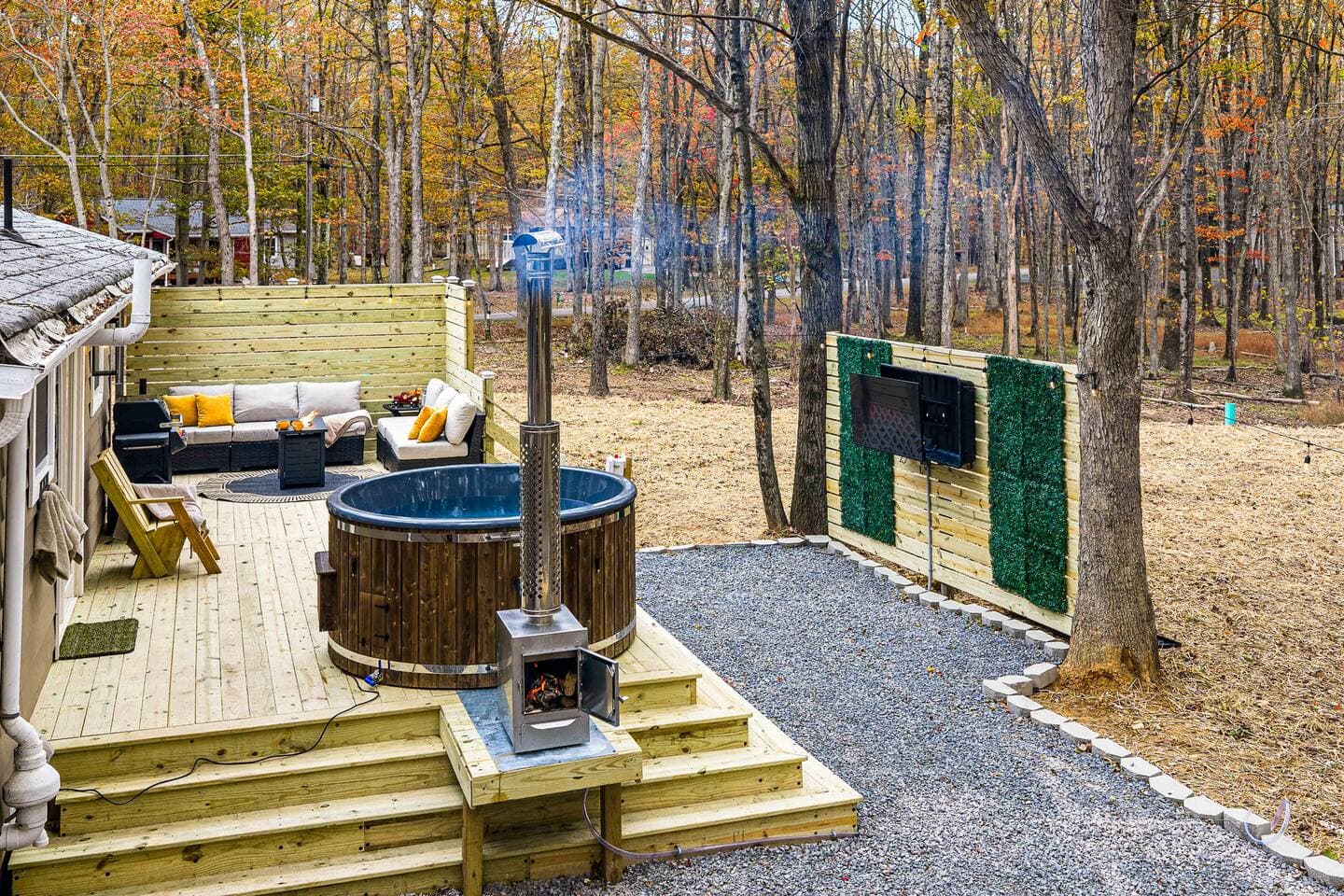 Woodland Cabin w/ Hot Tub, Game Room & Outdoor TV